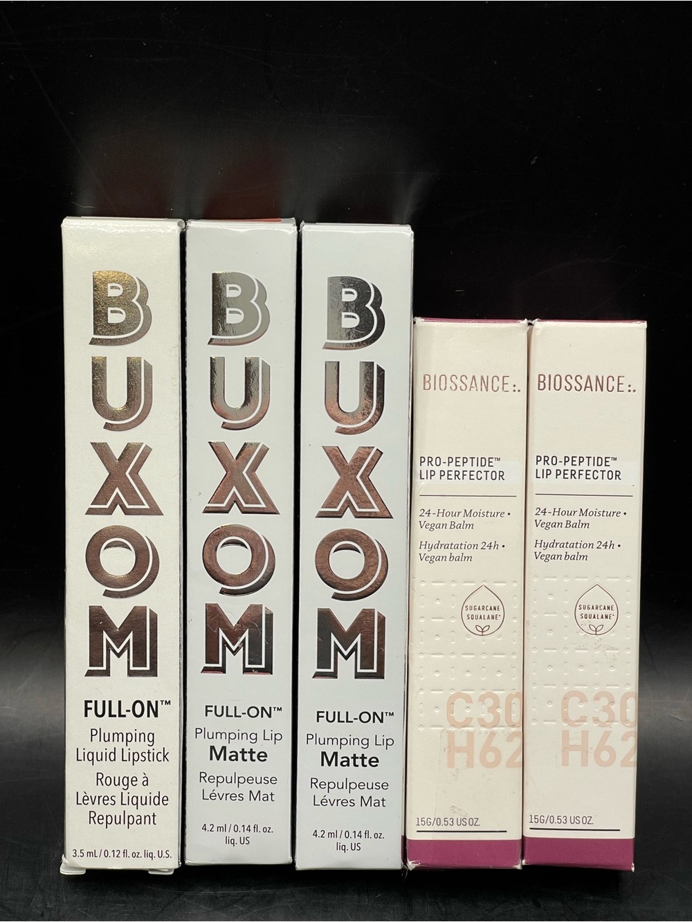 BUXOM Full-On Plumping Lipstick or Biossance ProPeptide Lip Perfector Vegan Balm